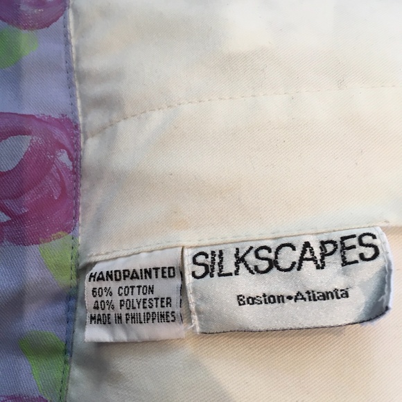 Pillow Cover Hand-painted by Silkscapes 14.5” square - Picture 3 of 7